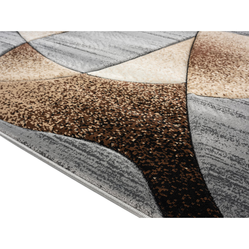 Wrought Studio Nekizia Abstract Brown/Gray Area Rug & Reviews Wayfair